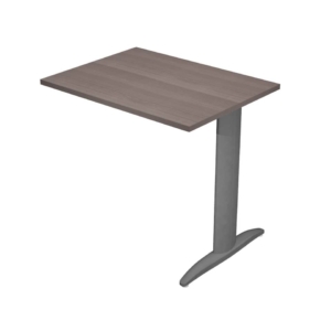 Allungo diretto con fianco metal a T 80x60xH.72 cm frassino toscano Presto gamba antracite opaco 7016