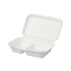 Menù Box Dopla Professional in polpa di cellulosa Bianco 2 scomparti 20217 (conf.50)