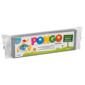 Panetto di plastilina vegetale modellabile 350gr Pongo Argento F603513