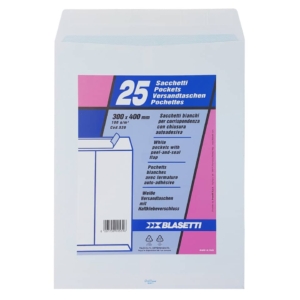 Busta per spedizioni a sacco Blasetti Self bianco - 100 g/m2 - 300x400 mm 539 (conf.25)