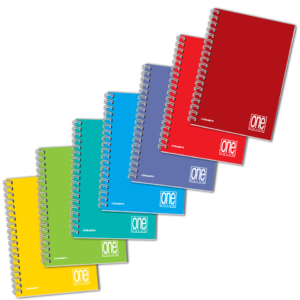 Quaderno spiralato One Color A5 - 80g/m² - 60 fogli con 4 fori - 1R 1299