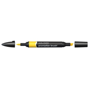 Pennarello Winsor&Newton Promarker Brush doppia punta scalpello-pennello - sunflower - 0204224