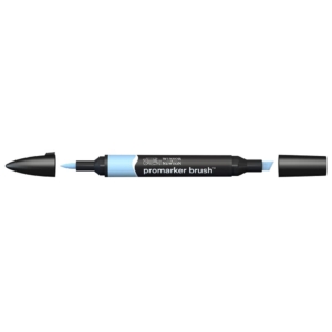Pennarello Winsor&Newton Promarker Brush doppia punta scalpello-pennello - cloud blue - 0204378
