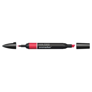 Pennarello Winsor&Newton Promarker doppia punta fine-scalpello 2,5-0,5mm - Rosso - 0203209