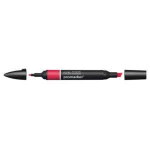 Pennarello Winsor&Newton Promarker doppia punta fine-scalpello 2,5-0,5mm - poppy - 0203202