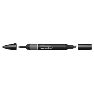 Pennarello Winsor&Newton Promarker doppia punta fine-scalpello 2,5-0,5mm - cool grey 5 - 0203157