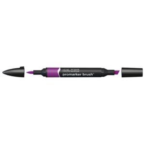 Pennarello Winsor&Newton Promarker Brush doppia punta scalpello-pennello - plum - 0204197
