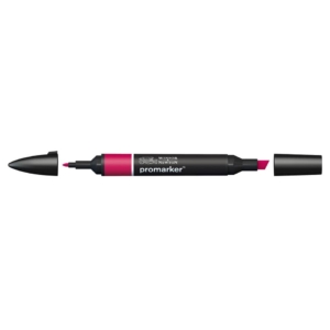 Pennarello Winsor&Newton Promarker doppia punta fine-scalpello 2,5-0,5mm - Rosso cardinale - 0203273