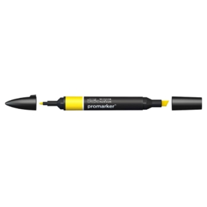 Pennarello Winsor&Newton Promarker doppia punta fine-scalpello 2,5-0,5mm - canary - 0203166