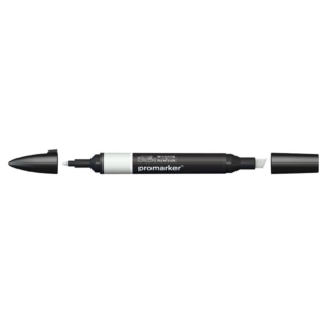 Pennarello Winsor&Newton Promarker doppia punta fine-scalpello 2,5-0,5mm - cool grey 2 - 0203160
