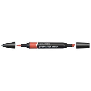 Pennarello Winsor&Newton Promarker Brush doppia punta scalpello-pennello - burnt orange - 0204092