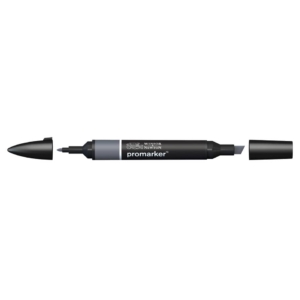 Pennarello Winsor&Newton Promarker doppia punta fine-scalpello 2,5-0,5mm - ice grey 5 - 0203259