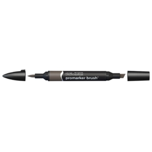 Pennarello Winsor&Newton Promarker Brush doppia punta scalpello-pennello - warm grey 5 - 0204129