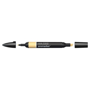 Pennarello Winsor&Newton Promarker doppia punta fine-scalpello 2,5-0,5mm - Giallo pastello - 0203288