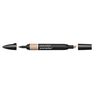 Pennarello Winsor&Newton Promarker doppia punta fine-scalpello 2,5-0,5mm - light pecan - 0203034