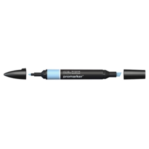 Pennarello Winsor&Newton Promarker doppia punta fine-scalpello 2,5-0,5mm - cloud blue - 0203002