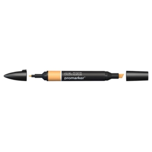 Pennarello Winsor&Newton Promarker doppia punta fine-scalpello 2,5-0,5mm - apricot - 0203255