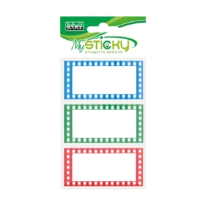 Etichette adesive Scuola Niji con cornice - 7,0x3,5 cm - A4091 (conf. da 18 etichette)