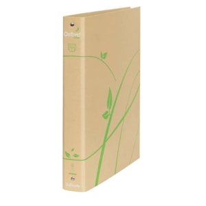 Raccoglitore ad anelli Esselte Oxford Green Ø30mm - f.to 22x30 cm 100% carta riciclata Avana