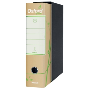 Raccoglitore Oxford Green con custodia Esselte 23x33 cm 100% carta riciclata - Registratori protocollo dorso 8 cm