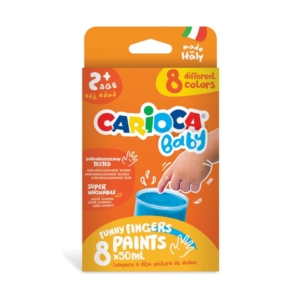 Tempere a dita superlavabile Carioca 50 ml - Colori Assortiti - 43174 (conf.8)