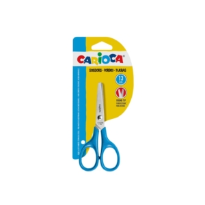 Forbici simmetriche in acciaio punta arrotondata Carioca 13 cm - Azzurro - 42634
