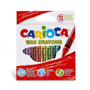 Pastelli a cera Carioca Wax Crayons punta Ø8 mm - Colori Assortiti - 42366 (conf.24)