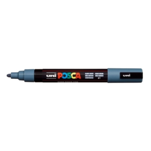 Pennarello Uniposca a tempera Uni-Ball punta tonda 1,8-2,5 mm Grigio ardesia M PC5M GA