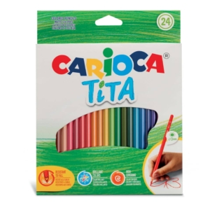 Matite colorate Carioca Tita - Ømina 3 mm - Colori Assortiti - 42794 (conf.24)