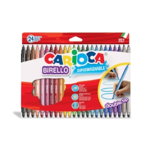 Pennarelli doppia punta Carioca Birello - Colori Assortiti - 41521 (conf.24)