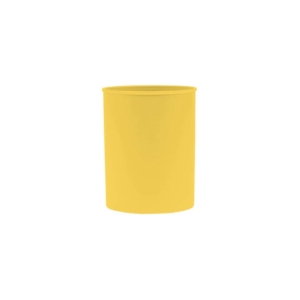 Portapenne in polipropilene rotondo Donau Ø7,5xH.9,5 cm 100% riciclabile Giallo pastello - 3132101PL-11 (10 pezzi)