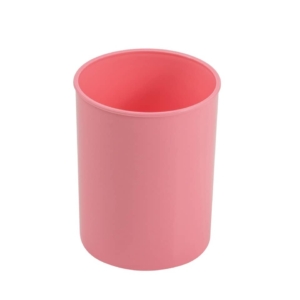 Portapenne in polipropilene rotondo Donau Ø7,5xH.9,5 cm 100% riciclabile Rosa pastello - 3132101PL-30