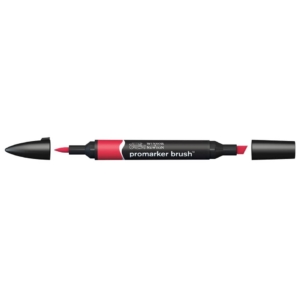 Pennarello Winsor&Newton Promarker Brush doppia punta scalpello-pennello - berry red - 0204171