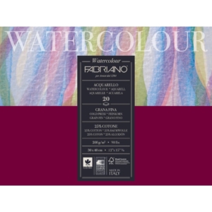 Blocco collato Fabriano Watercolour grana fine 20 fogli 30x40 cm - 200g/m² - 72613040