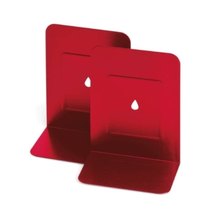 Reggilibri in metallo Lebez - Rosso - 088-R (conf.2)
