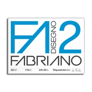 Album da disegno Fabriano F2 a 4 angoli 110g/m² 24x33 cm 10 fogli lisci riquadrati - 04204205