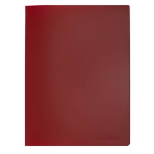 Portalistini in polipropilene con 30 tasche Q-Connect formato A4 - rosso opaco - KF01254 (conf.12)
