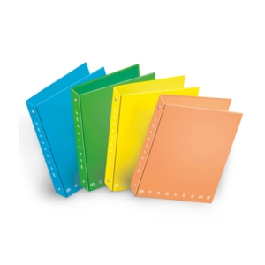 Raccoglitore ad anelli Pigna Monocromo - A4 27x32 cm 4 anelli Ø30 mm Colori Assortiti Fluo