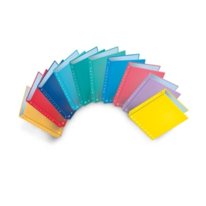Raccoglitore ad anelli Pigna Monocromo - A5 18,5x22 cm 4 anelli Ø25 mm Colori Assortiti