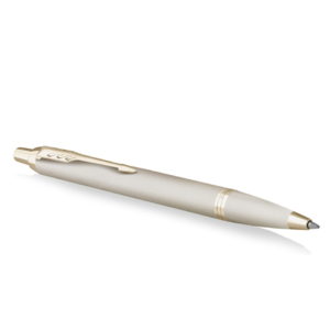 Penna a sfera a scatto monocromatica Parker punta media Blu finitura champagne 2172956