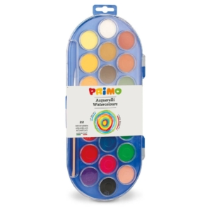 Acquerelli Primo 22 pastiglie Ø30 mm Colori Assortiti - 114A22SG (5 pezzi)