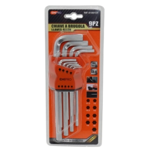 Kit di chiavi a brugola assortite Emi - puntale esagonale - 8100151 (conf.9)