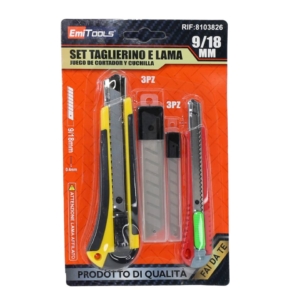 Cutter Emi con lama a spezzare di ricambio - misure 9 e 18 mm - 8103826 (set 2 pezzi)