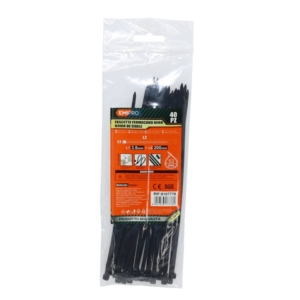 Fascette farmacavo in nylon Emi - 200x3,6 mm - colore Nero - 8107778 (conf.40)