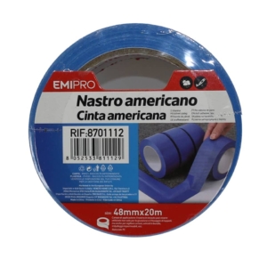 Nastro telato americano Emi - 48 mm x 20 m - Blu - 8701112