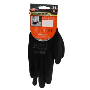 Guanti da lavoro in poliuretano Emi 8/M - Nero - EN 388 4131X - 8104295