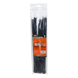 Fascette farmacavo in nylon Emi - 300x3,6 mm - colore Nero - 8107780 (conf.40)
