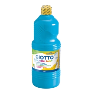 Tempera pronta GIOTTO School Paint in flacone 1 litro Ciano - F535515