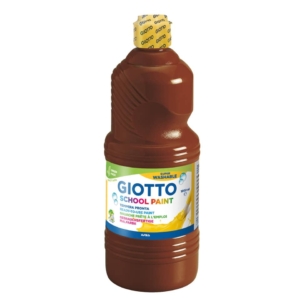 Tempera pronta GIOTTO School Paint in flacone 1 litro Marrone - F535528