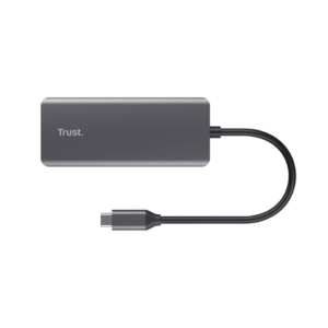 Adattatore multiporta Trust USB-C 6in1 in alluminio Argento 24968